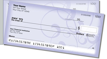 Violet Vine Side Tear Personalized Checks