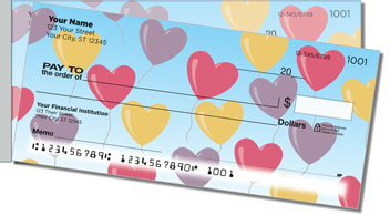 Heart Balloon Side Tear Theme Checks