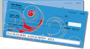 Seashell Swirl Side Tear Personalized Checks