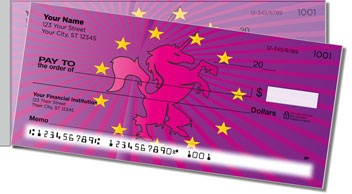 Unicorn Side Tear Personalized Checks