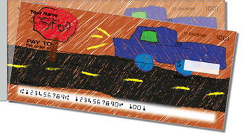 Kid Drawing Side Tear Theme Checks