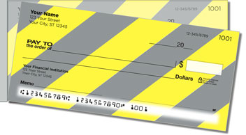 Caution Tape Side Tear Personalized Checks