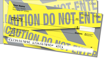 Caution Tape Side Tear Theme Checks