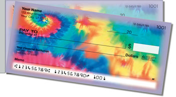 Tie Dye Side Tear Design Checks