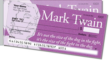 Mark Twain Side Tear Theme Checks