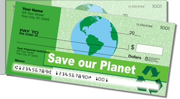 Going Green Side Tear Personalized Checks
