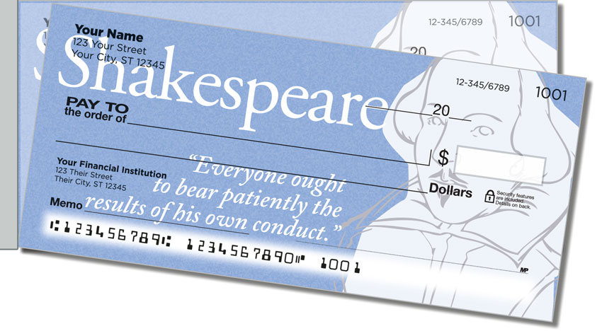 Shakespeare Side Tear Personal Checks