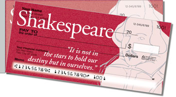 Shakespeare Side Tear Personalized Checks