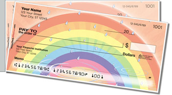 Rainbow Side Tear Personalized Checks