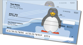 Cute Penguin Side Tear Design Checks