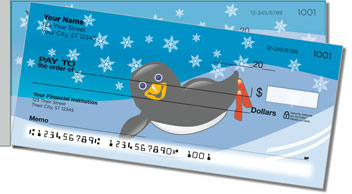 Cute Penguin Side Tear Personalized Checks