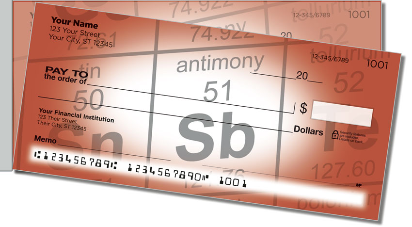 Periodic Chart Side Tear Personal Checks
