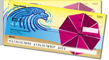 Beach Umbrella Side Tear Design Checks