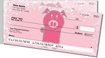 Pink Pig Side Tear Theme Checks
