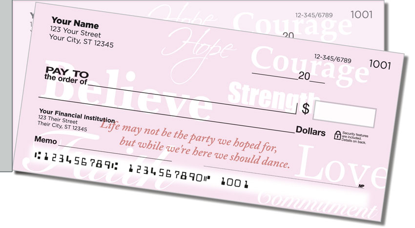 Words of Hope Side Tear Personal Checks