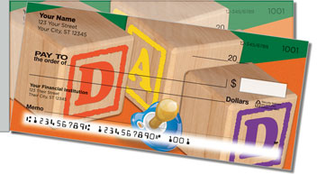 Baby Block Side Tear Personalized Checks