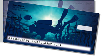 Scuba Diving Side Tear Personalized Checks
