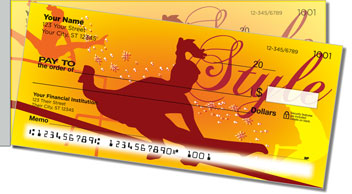 Gymnastics Side Tear Personalized Checks