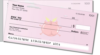 Flying Pig Side Tear Personalized Checks