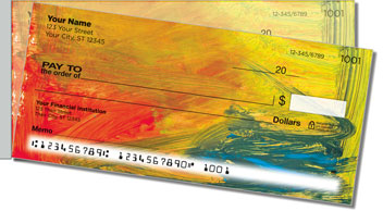 Colorful Brush Stroke Side Tear Design Checks