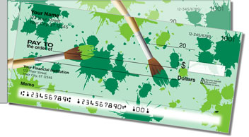 Paintbrush Side Tear Personalized Checks