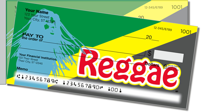 Reggae Music Side Tear Personal Checks