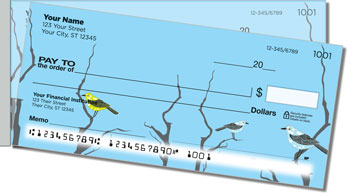 Birds on Branches Side Tear Personalized Checks