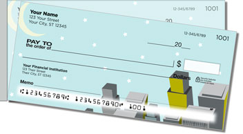 Cityscape Side Tear Personalized Checks