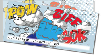Comic Book Side Tear Personalized Checks