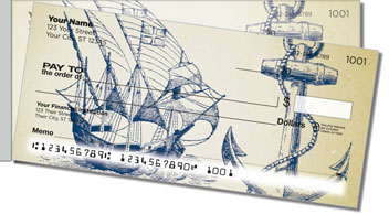 Scrimshaw Ships Side Tear Personalized Checks