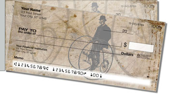 Vintage Bicycle Side Tear Design Checks