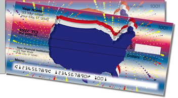 Patriotic Party Side Tear Design Checks