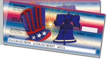 Patriotic Party Side Tear Personalized Checks