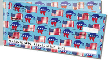 Republican Party Side Tear Design Checks