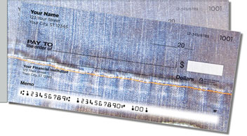 Favorite Jeans Side Tear Design Checks