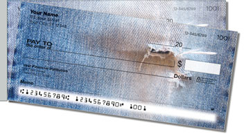Favorite Jeans Side Tear Personalized Checks