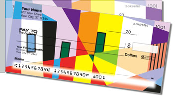 Cubism Art Side Tear Personalized Checks