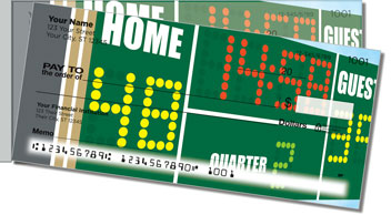 Black & Gold Football Fan Side Tear Design Checks