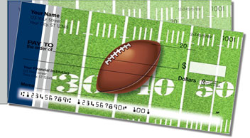 Blue & Silver Football Fan Side Tear Personalized Checks