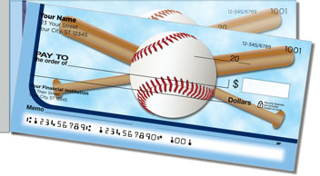 Blue Baseball Fan Side Tear Design Checks