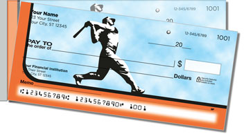 Orange & Black Baseball Fan Side Tear Theme Checks