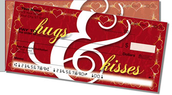 Hugs & Kisses Side Tear Theme Checks