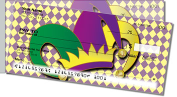 Mardi Gras Side Tear Design Checks