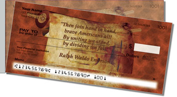 Patriotic Quote Side Tear Theme Checks