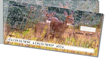 Watercolor Deer Side Tear Design Checks