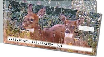 Watercolor Deer Side Tear Theme Checks