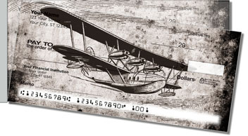 Vintage Plane Side Tear Theme Checks