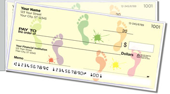 Hand & Footprint Side Tear Theme Checks