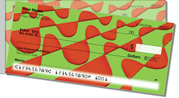 Retro Wave Side Tear Personalized Checks