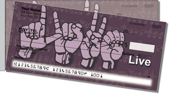 Sign Language Side Tear Design Checks